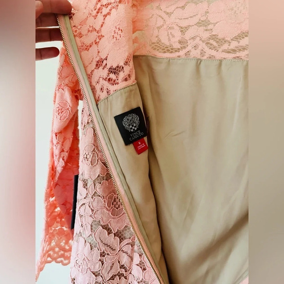 Vince Camuto Long Sleeve Lined Lace Shift Dress - NWT, Size 6 - Picture 11 of 14